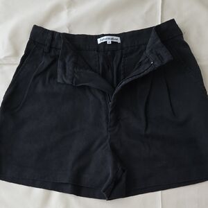 Reformation Black High Waist Tailored (Mason) Shorts